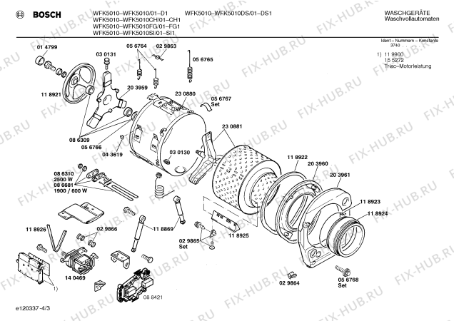 Схема №3 WFK4410FG WFK4410 с изображением Вставка для ручки для стиральной машины Bosch 00086686