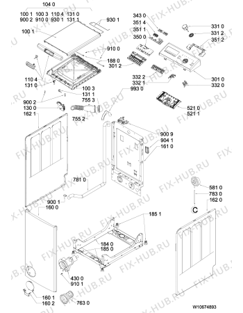 Схема №2 AWE6100 (F094770) с изображением Руководство для стиральной машины Indesit C00511746