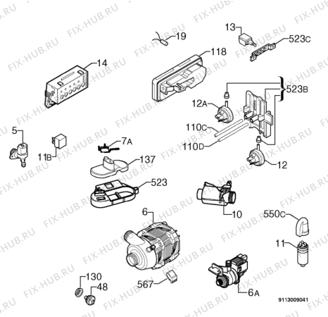 Взрыв-схема посудомоечной машины Privileg 832242_10588 - Схема узла Electrical equipment 268