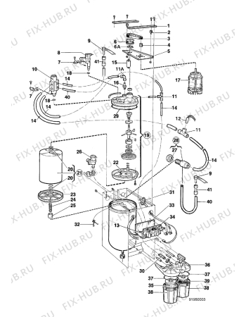Взрыв-схема фильтра для очистки воды Electrolux RO400B - Схема узла L50 Function details  Users manual B