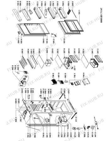 Схема №1 KRCB6025 (F090432) с изображением Крышечка для холодильника Indesit C00323455