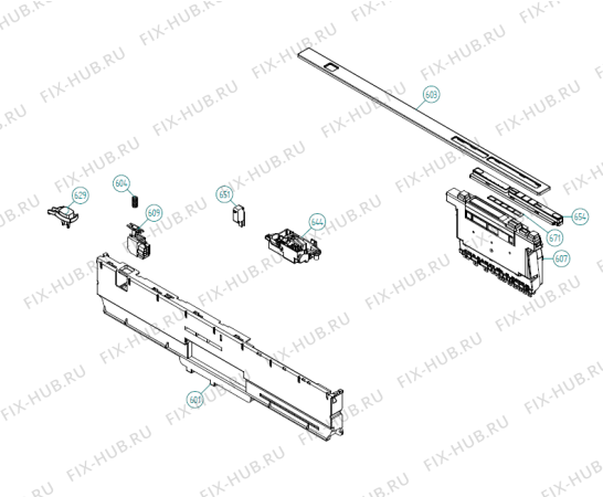 Схема №1 DM720 FI SE   -Titan FI Soft (338981, DW70.3) с изображением Панель для посудомоечной машины Gorenje 343486