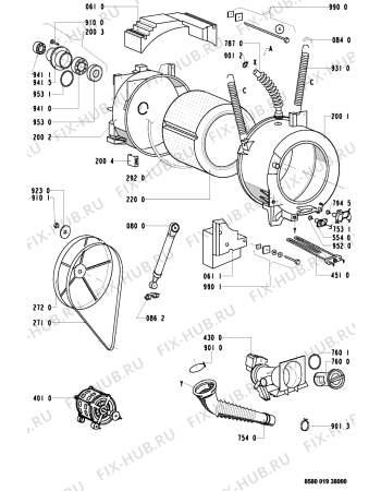 Схема №2 AWP 019 с изображением Переключатель для стиралки Whirlpool 481941258677