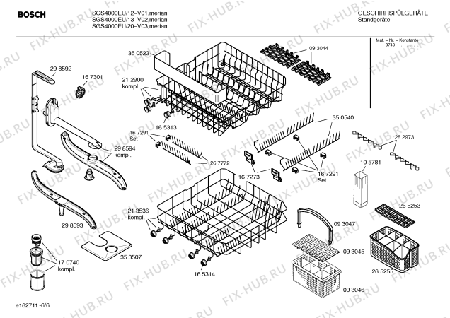 Схема №4 SRI3014 с изображением Переключатель для посудомоечной машины Bosch 00169191