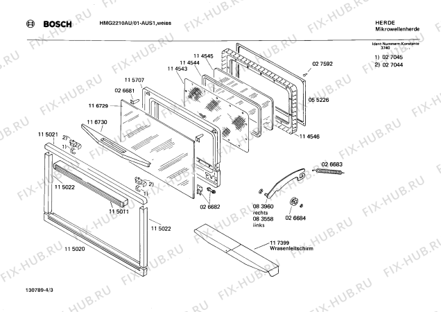 Взрыв-схема микроволновой печи Bosch HMG2210AU - Схема узла 03