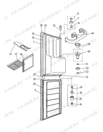 Взрыв-схема холодильника Electrolux ER4670S - Схема узла Door 003