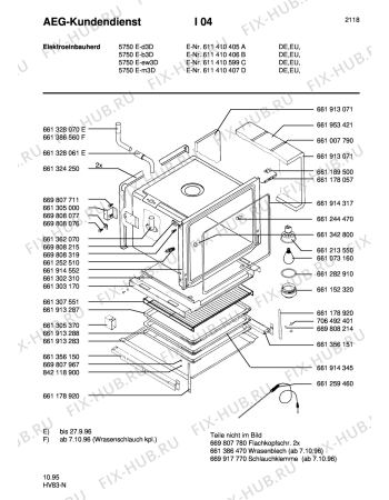 Взрыв-схема плиты (духовки) Aeg COMP. 5750E-B3D - Схема узла Section1