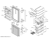 Схема №1 K58901X0 с изображением Дверь для холодильной камеры Bosch 00476607