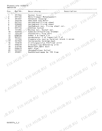 Взрыв-схема вытяжки Gaggenau GB040130 - Схема узла 02