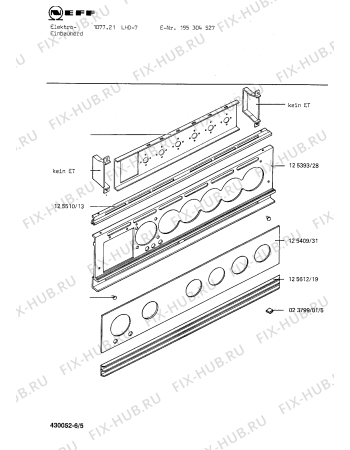 Взрыв-схема плиты (духовки) Neff 195304527 1077.21LHD-7 - Схема узла 05