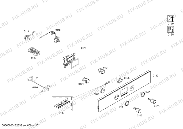 Схема №4 3HB516XM H.BA.NP.C2D.IN.CARRO.ML/.X.E0_TIF/ с изображением Передняя часть корпуса для духового шкафа Bosch 00796621