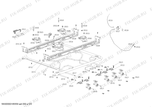 Схема №3 FP101I19SC COCINA COLDEX IMPERIA INOX L60 220V с изображением Передняя панель для электропечи Bosch 00773240