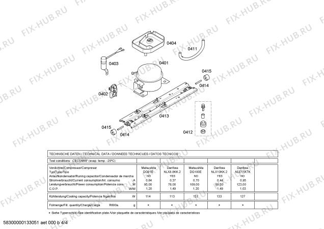 Взрыв-схема холодильника Bosch KGN36X00ME - Схема узла 04