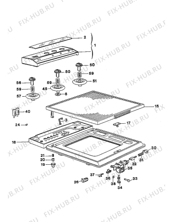 Взрыв-схема стиральной машины Electrolux EW805T2 - Схема узла Control panel and lid