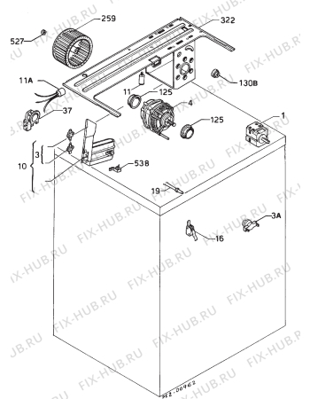 Взрыв-схема стиральной машины Privileg 021352 0 - Схема узла Electrical equipment 268