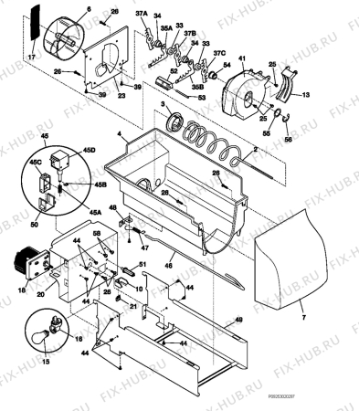 Взрыв-схема холодильника Aeg Electrolux 7388KGP - Схема узла Ice container