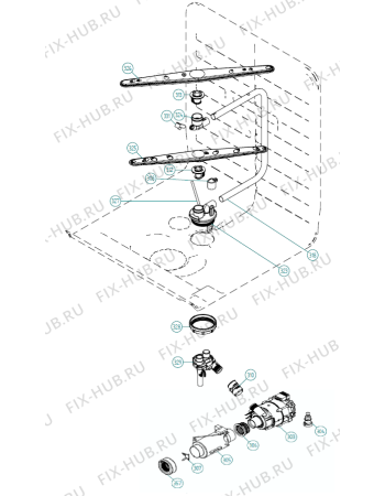 Взрыв-схема посудомоечной машины Gorenje D5132 XXL US   -SS (900001418, DW70.5) - Схема узла 03