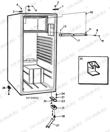 Взрыв-схема холодильника Atlas AKG250 - Схема узла C10 Cabinet