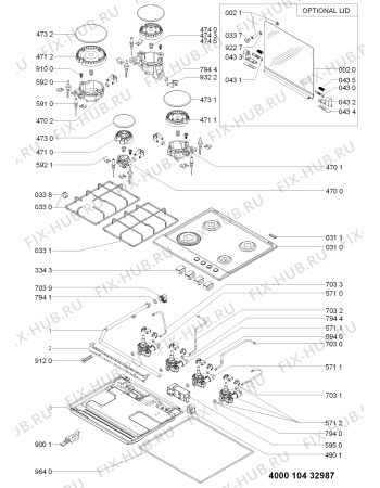 Схема №1 AKR 310/IX с изображением Другое для электропечи Whirlpool 481010432961