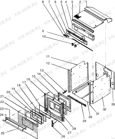 Взрыв-схема плиты (духовки) SCHOLTES F446WH (F012192) - Схема узла
