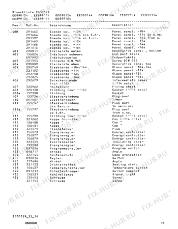 Схема №13 EE898124 с изображением Переключатель для плиты (духовки) Bosch 00157264