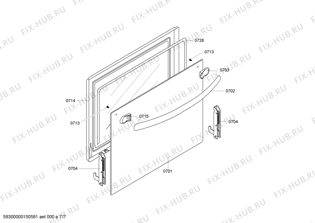 Схема №7 HSF233020E с изображением Терморегулятор для духового шкафа Bosch 00489616