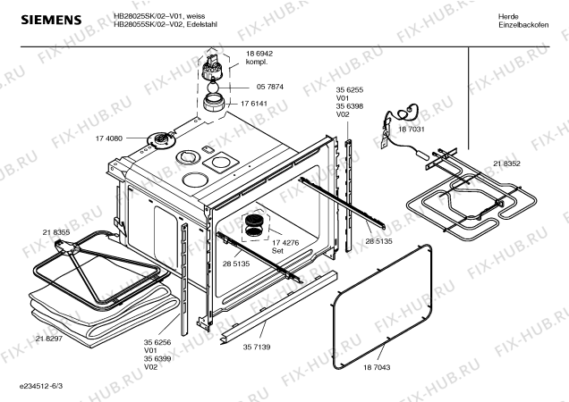 Схема №4 HB28025SK с изображением Инструкция по эксплуатации для электропечи Siemens 00584302