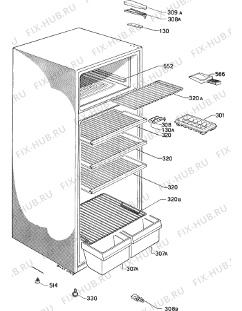 Взрыв-схема холодильника Zanussi Z622/6-3D - Схема узла Housing 001