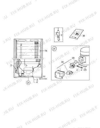 Взрыв-схема холодильника Zanussi ZVC280C-P - Схема узла C10 Cold, users manual