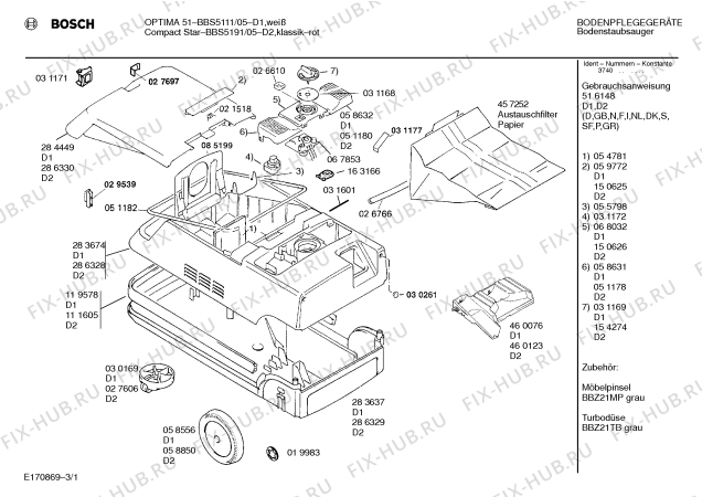 Схема №3 BBS5191 OPTIMA 51 с изображением Переключатель для мини-пылесоса Bosch 00154274