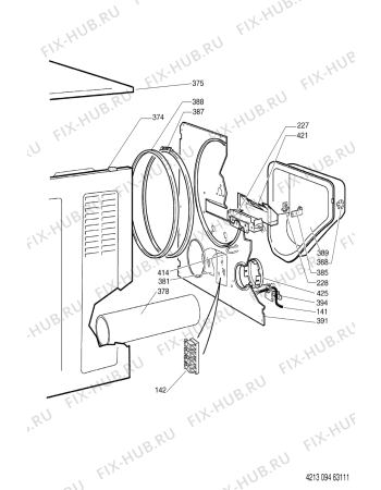 Схема №3 AWG 267 с изображением Запчасть для сушилки Whirlpool 481244019929