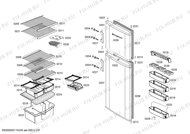 Схема №3 RSV465C26O CONTINENTAL с изображением Компрессор для холодильной камеры Bosch 00143852