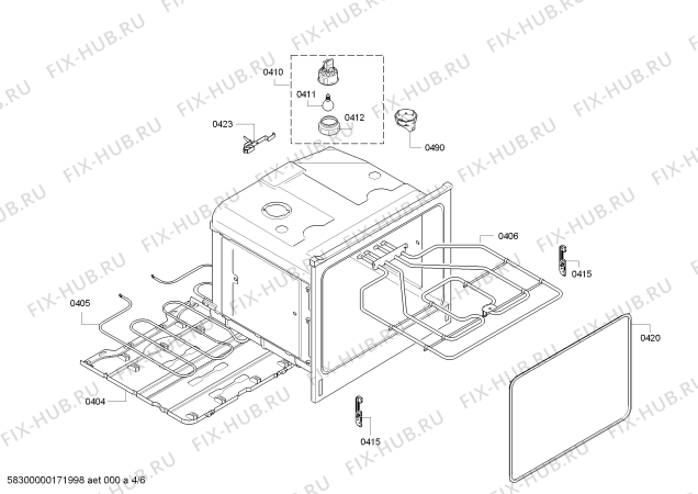 Схема №5 CH730224 с изображением Переключатель для электропечи Bosch 00625855