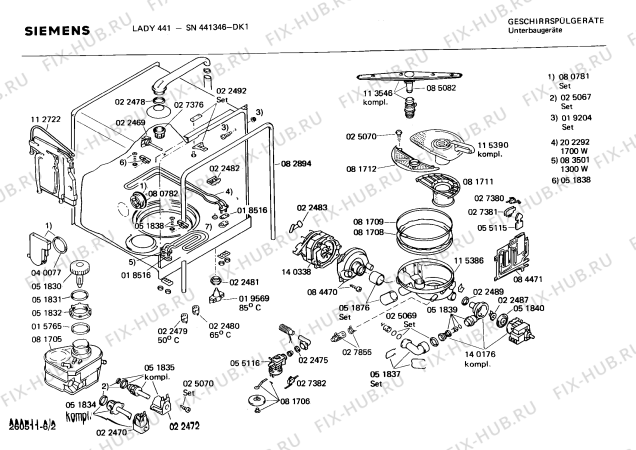 Схема №4 SN740335 с изображением Панель для посудомойки Siemens 00114977
