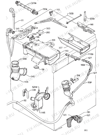 Взрыв-схема стиральной машины Electrolux WH2850 - Схема узла Hydraulic System 272