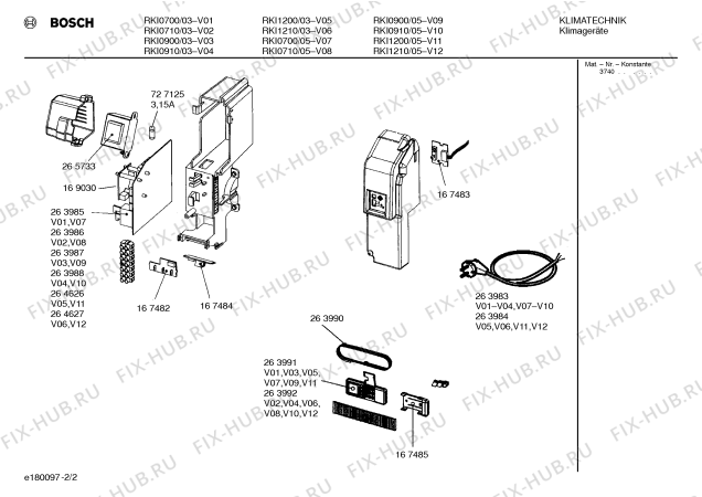 Схема №2 3XS230BI с изображением Модуль управления для кондиционера Bosch 00263986