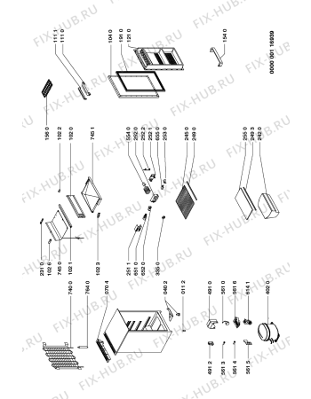 Схема №1 ARL 103/G с изображением Ручка двери для холодильной камеры Whirlpool 481946078372
