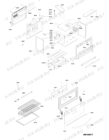 Схема №2 ACM 931 IX с изображением Обшивка для духового шкафа Whirlpool 480121101607