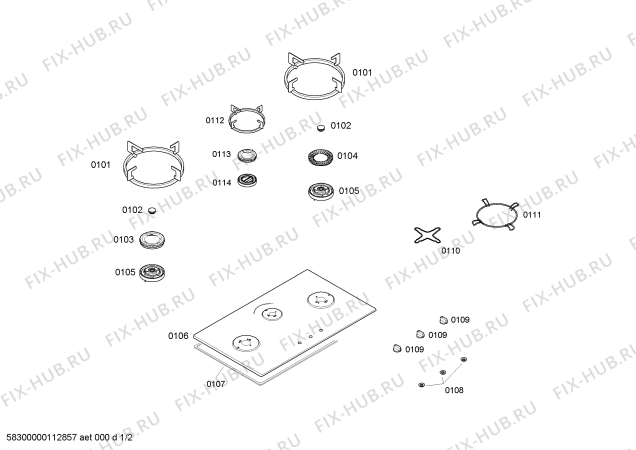 Схема №2 ER74250MQ Siemens с изображением Газовый кран для электропечи Siemens 00428500