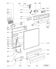 Схема №1 GSFH 1988 WS с изображением Модуль (плата) управления для электропосудомоечной машины Whirlpool 481221479823