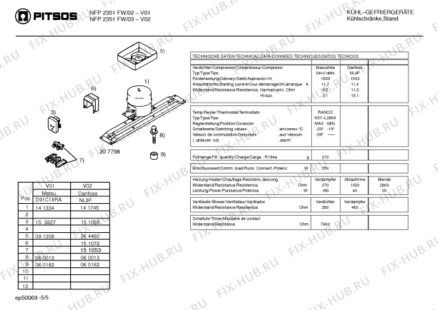 Схема №3 NFP2400FW с изображением Патрубок для холодильной камеры Bosch 00059134