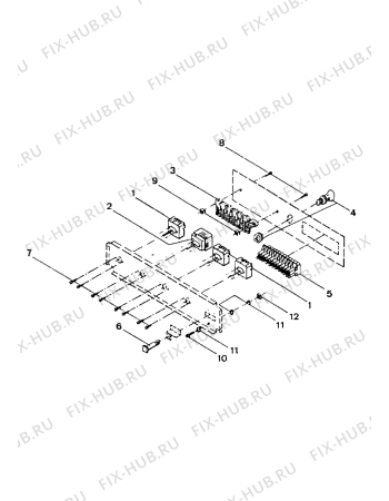 Взрыв-схема плиты (духовки) Zanussi ZES2514C - Схема узла Electrical equipment