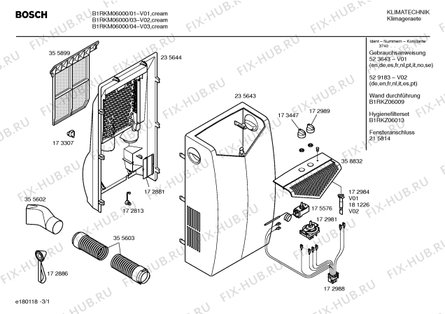 Схема №2 B1RKM06000 с изображением Терморегулятор для кондиционера Bosch 00175576