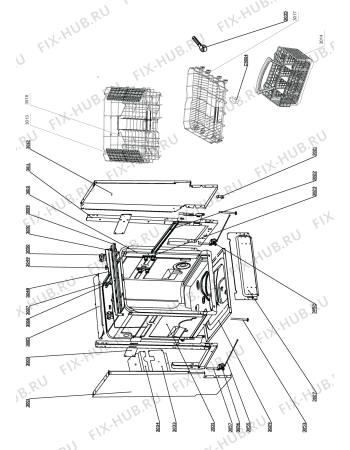 Схема №2 DW1260IA с изображением Воздушный канал для посудомойки Whirlpool 482000016582