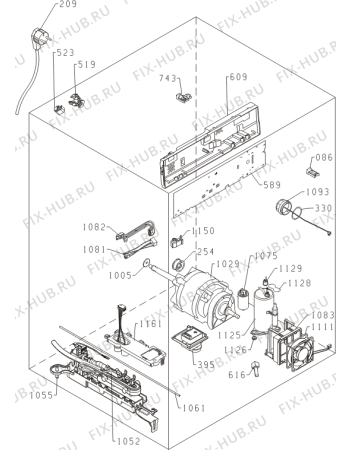 Взрыв-схема стиральной машины Brandt BFD82CH (427904, SP10/333) - Схема узла 03