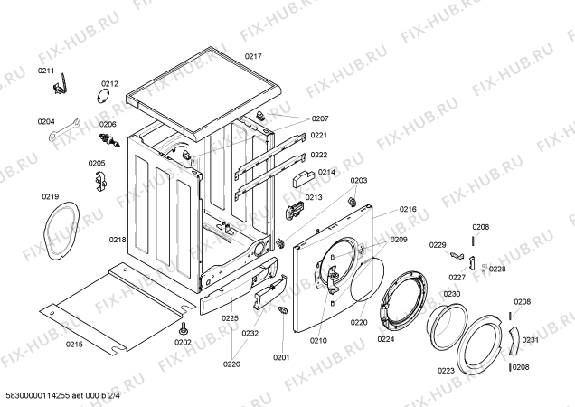 Схема №3 WXB122STI SILVER3205 с изображением Модуль управления для стиралки Siemens 00439269