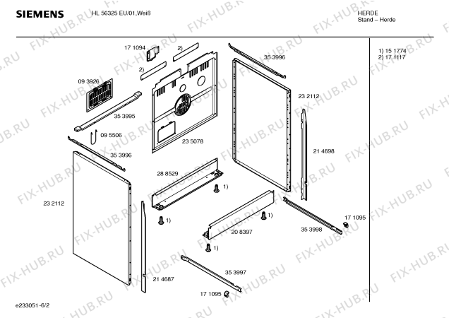 Схема №4 HL56325EU с изображением Инструкция по эксплуатации для плиты (духовки) Siemens 00523737