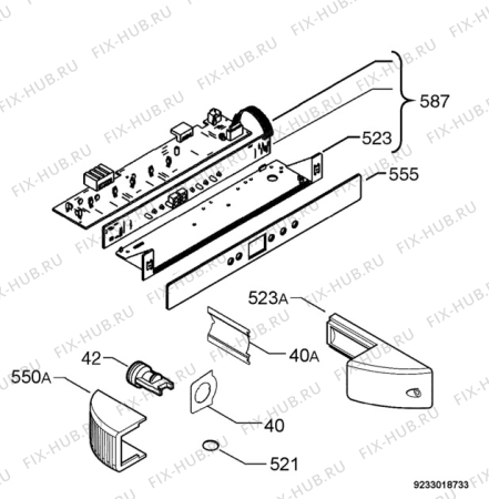 Взрыв-схема холодильника Juno Electrolux JRG94885 - Схема узла Diffusor