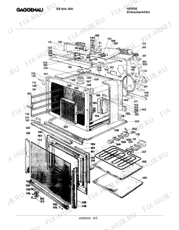 Взрыв-схема плиты (духовки) Gaggenau EB844500AU - Схема узла 05