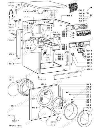 Схема №2 IMOLA 2 1200 с изображением Обшивка для стиралки Whirlpool 481245213584